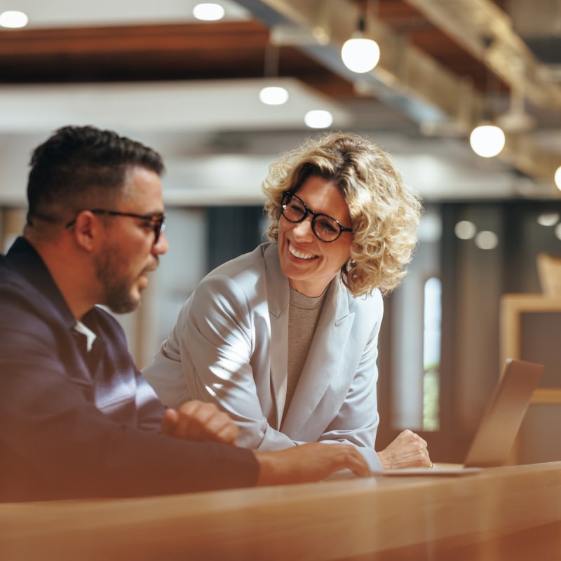 Convince your boss - two people talking
